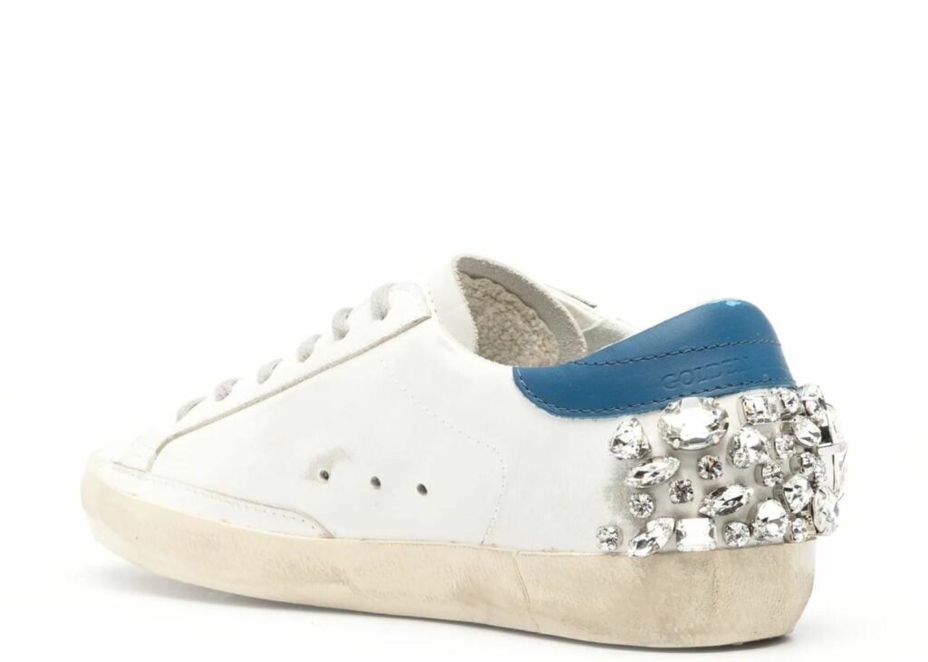 Golden Goose Super-Star White Swarovski Stone (W) 10