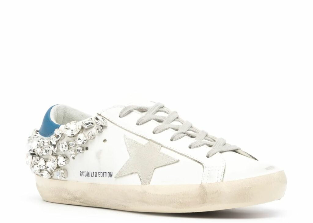 Golden Goose Super-Star White Swarovski Stone (W) 9