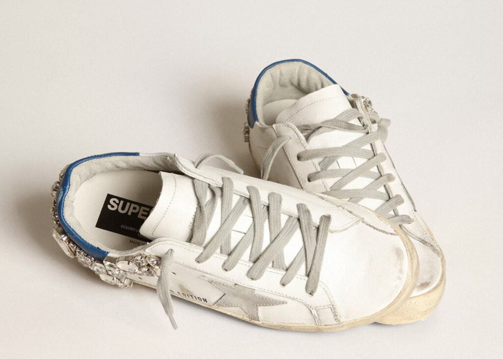 Golden Goose Super-Star White Swarovski Stone (W) 11