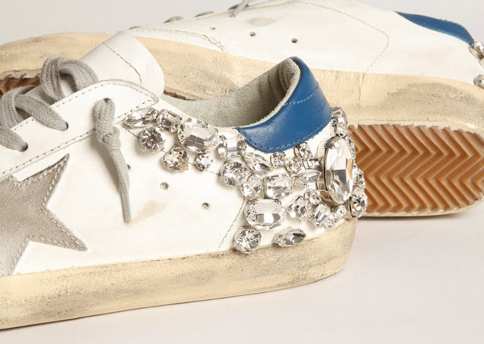 Golden Goose Super-Star White Swarovski Stone (W) 5