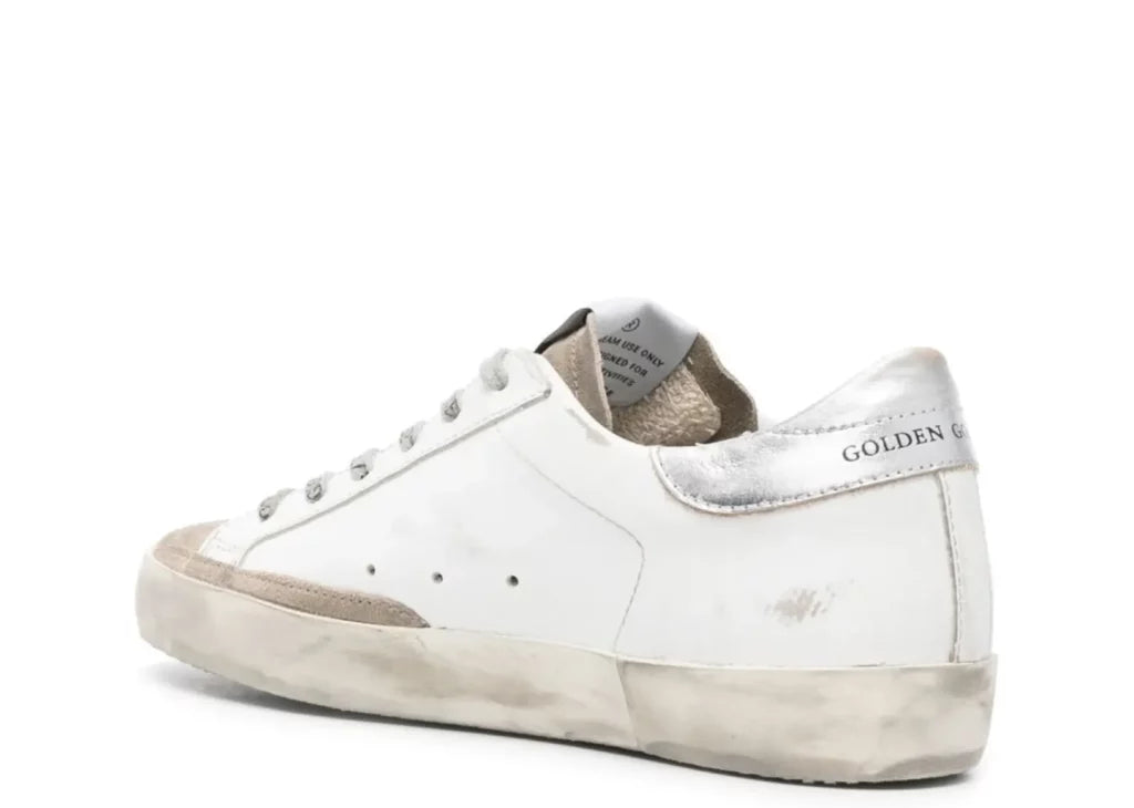 Golden Goose Super-Star White Zebra Pony Star Silver Heel (W) 10