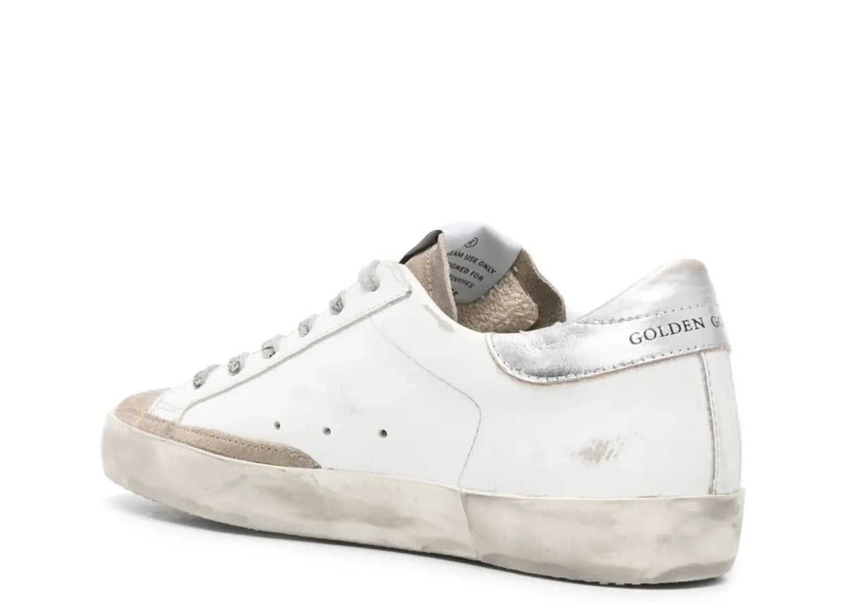 Golden Goose Super-Star White Zebra Pony Star Silver Heel (W) 3
