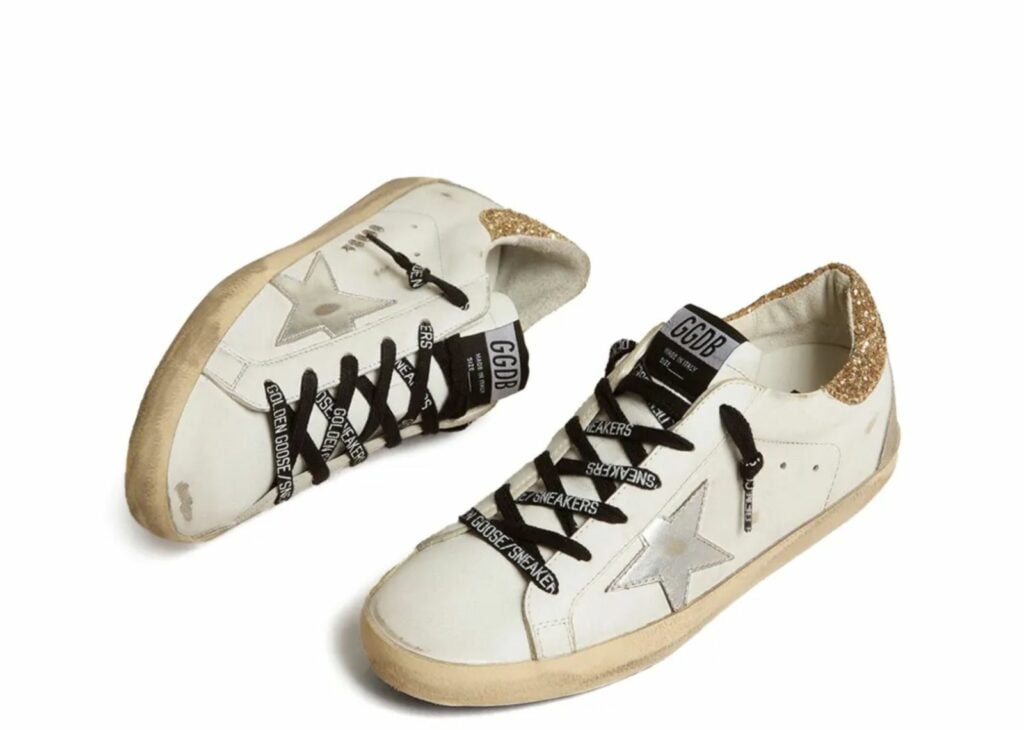 Golden Goose Super-Star with Glittery Heel (W) 6