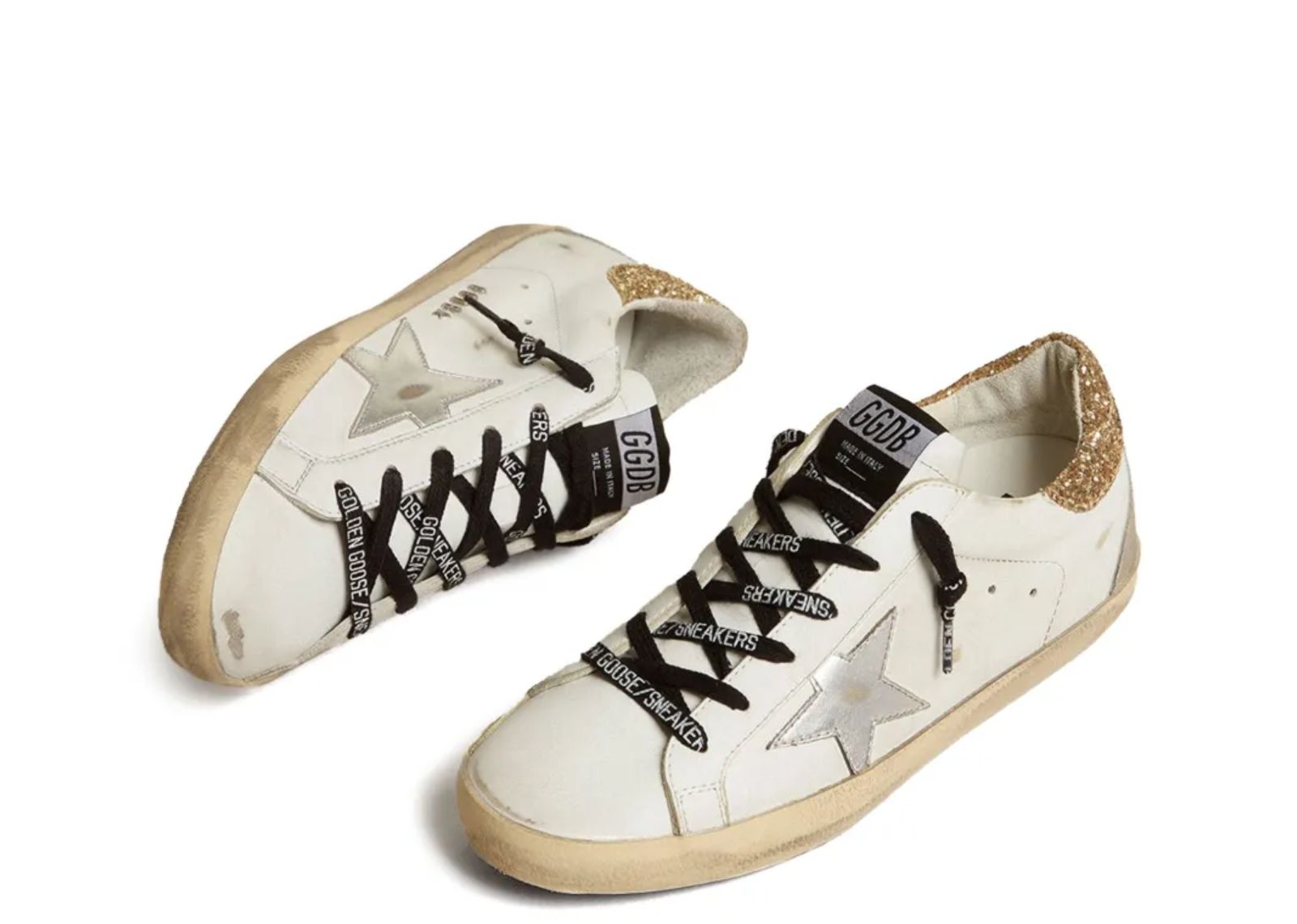 Golden Goose Super-Star with Glittery Heel (W) 2