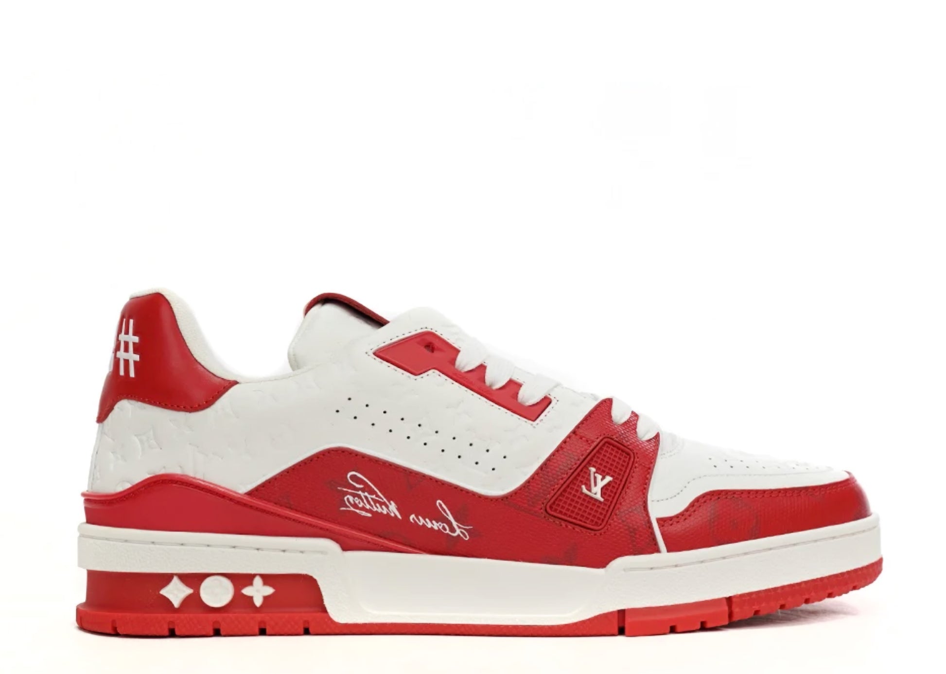 Louis Vuitton Trainer 'White Red' denemezapt.myshopify.com Zaptila