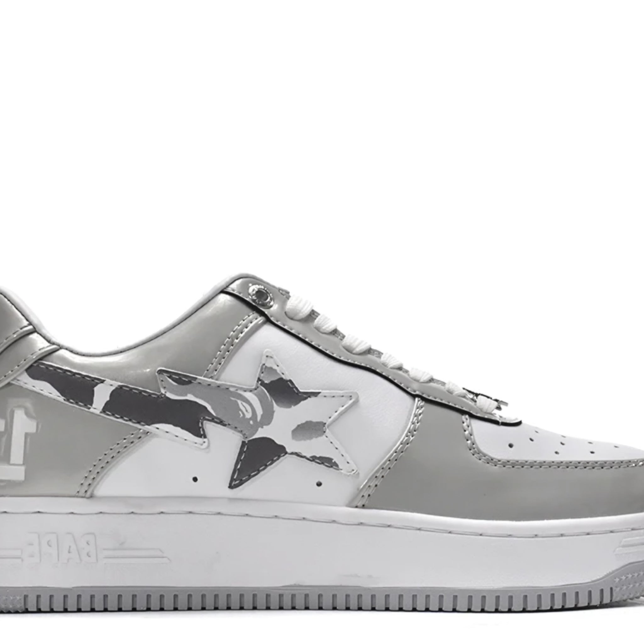 A Bathing Ape Bape Sta Low 'White Grey Mirror Surface' denemezapt.myshopify.com Zaptila