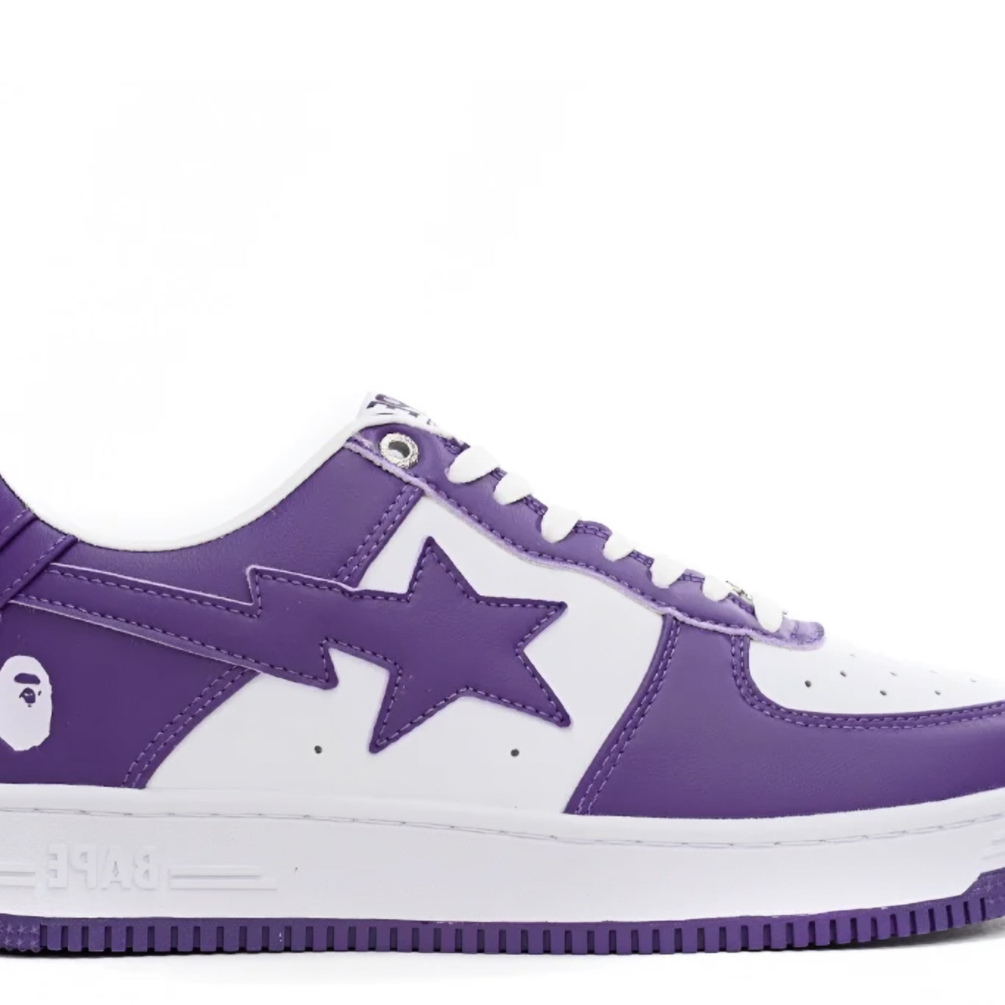 A Bathing Ape Bape Sta Low 'White Purple' denemezapt.myshopify.com Zaptila