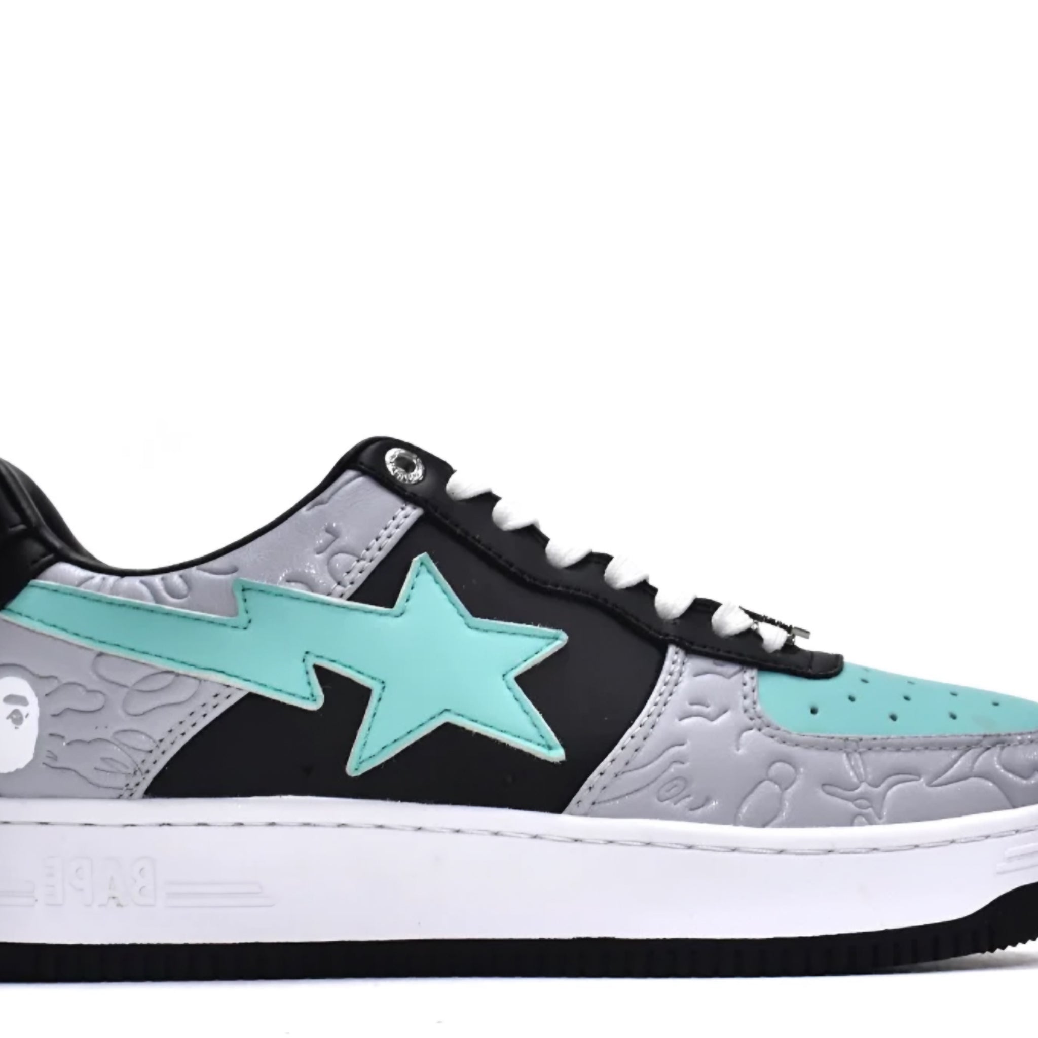 A Bathing Ape Bape Sta Low 'Grey Black' denemezapt.myshopify.com Zaptila