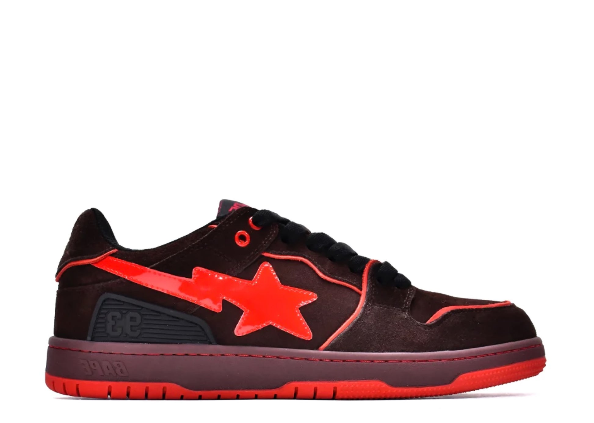 Bape SK8 Sta Low 'Black Red' denemezapt.myshopify.com Zaptila