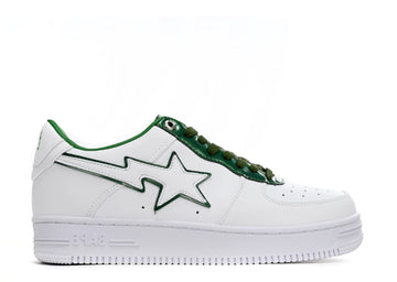 A Bathing Ape Bape Sta Low 'White Green Edge' denemezapt.myshopify.com Zaptila