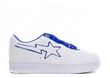 A Bathing Ape Bape Sta Low 'White and Blue Border' denemezapt.myshopify.com Zaptila