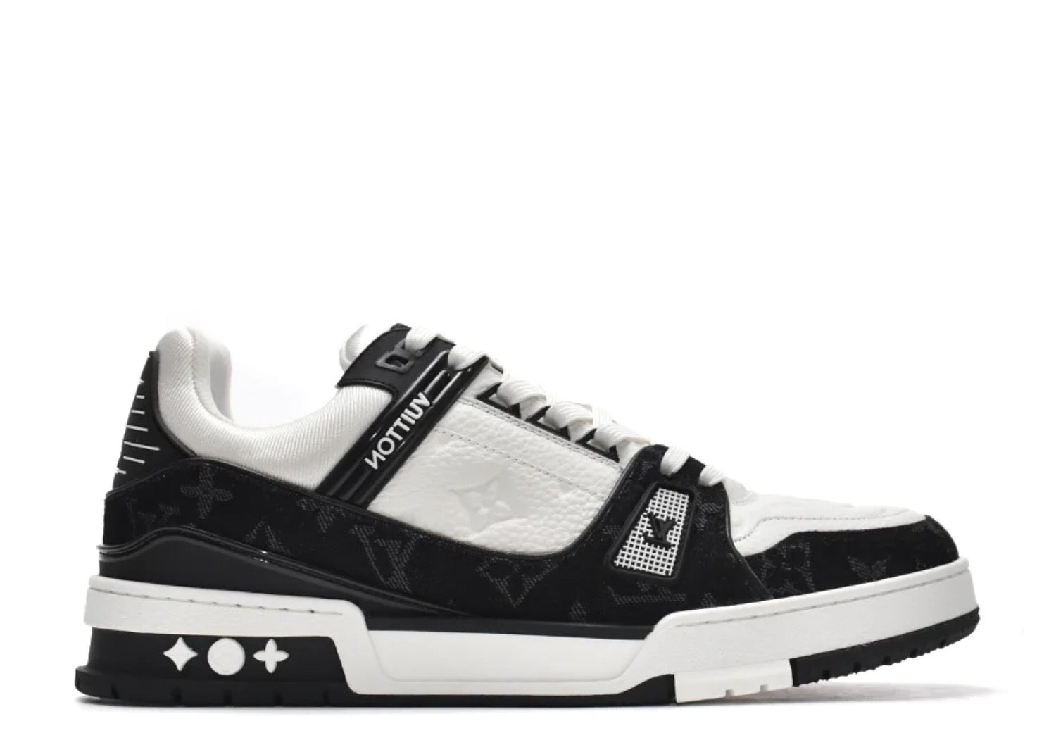 Louis Vuitton Trainer 'Black And White Cloth Cover' denemezapt.myshopify.com Zaptila