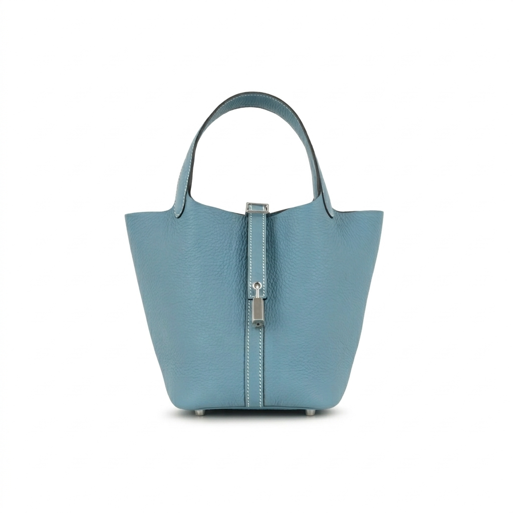Hermès Picotin 18 - Nueva Clemence Azul Vaquero | Herrajes Paladio