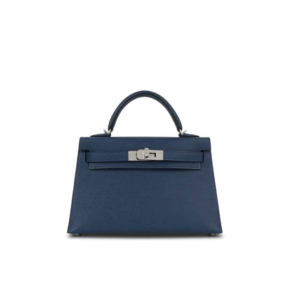 Hermès Mini Kelly - Bleu Tie Madame