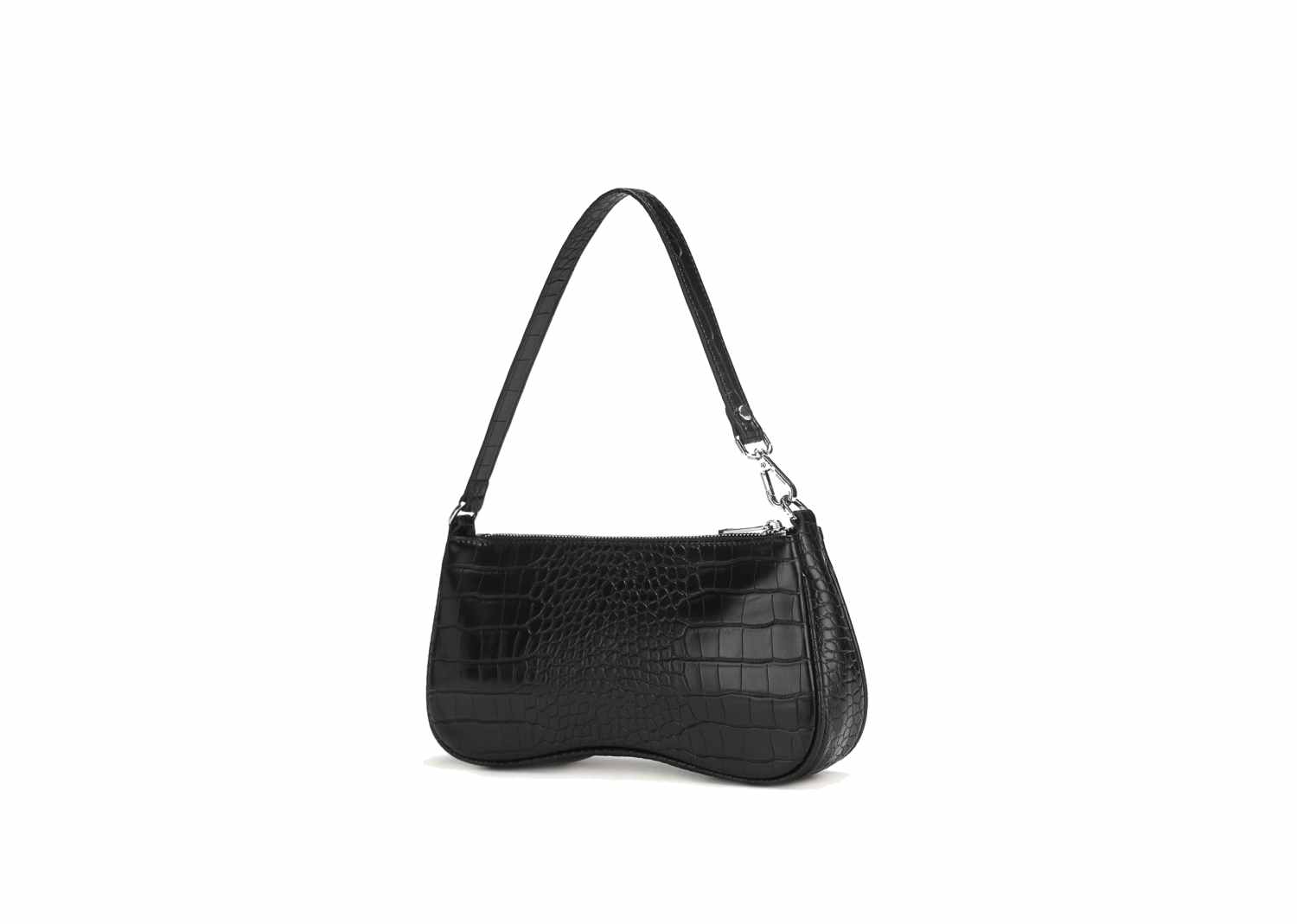 JW PEI Eva Shoulder Handbag Black Croc 2