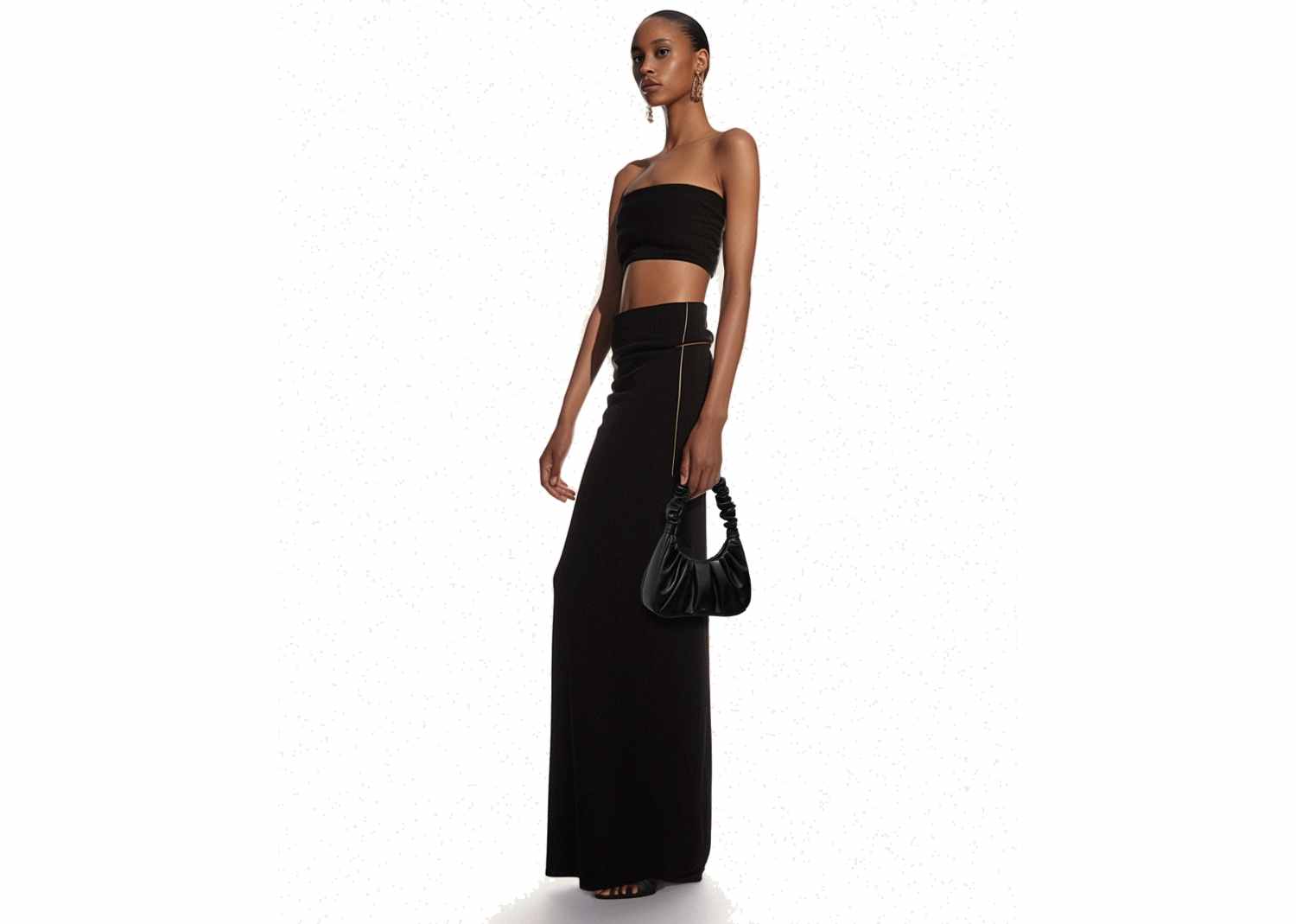 JW PEI Gabbi Ruched Hobo Handbag Black 5