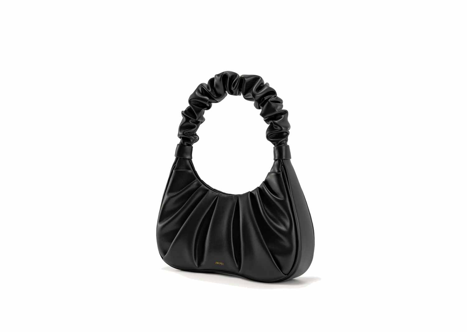 JW PEI Gabbi Ruched Hobo Handbag Black 2