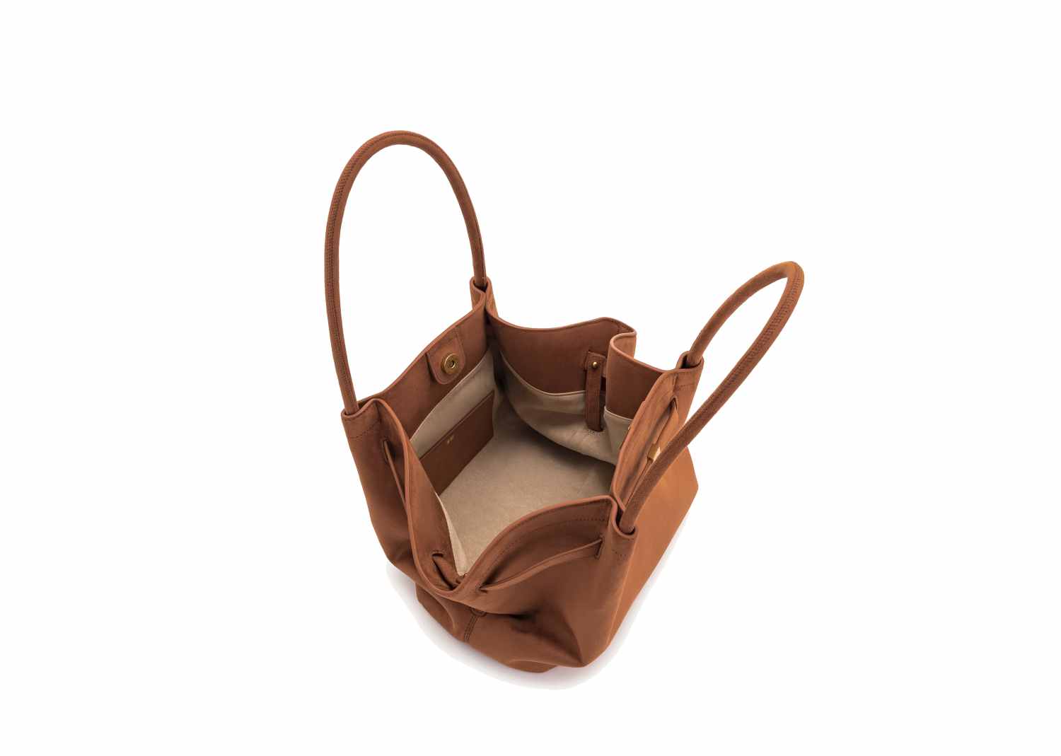 JW PEI Hana Medium Faux Suede Tote Bag Brown 5