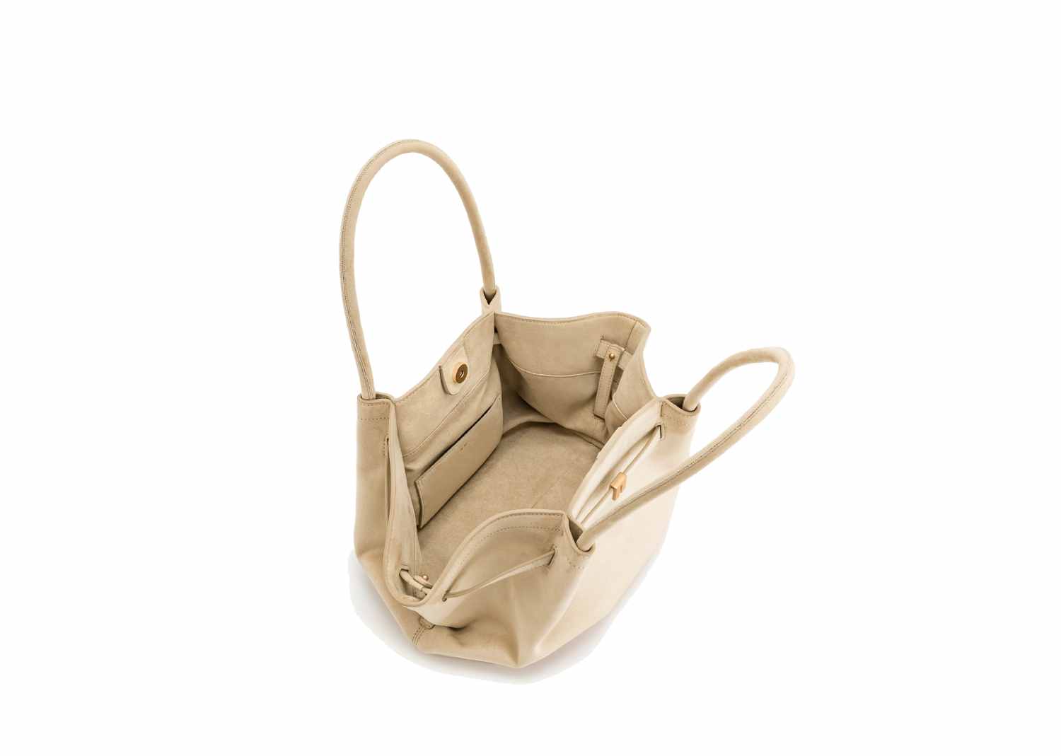 JW PEI Hana Medium Faux Suede Tote Bag Off White 4