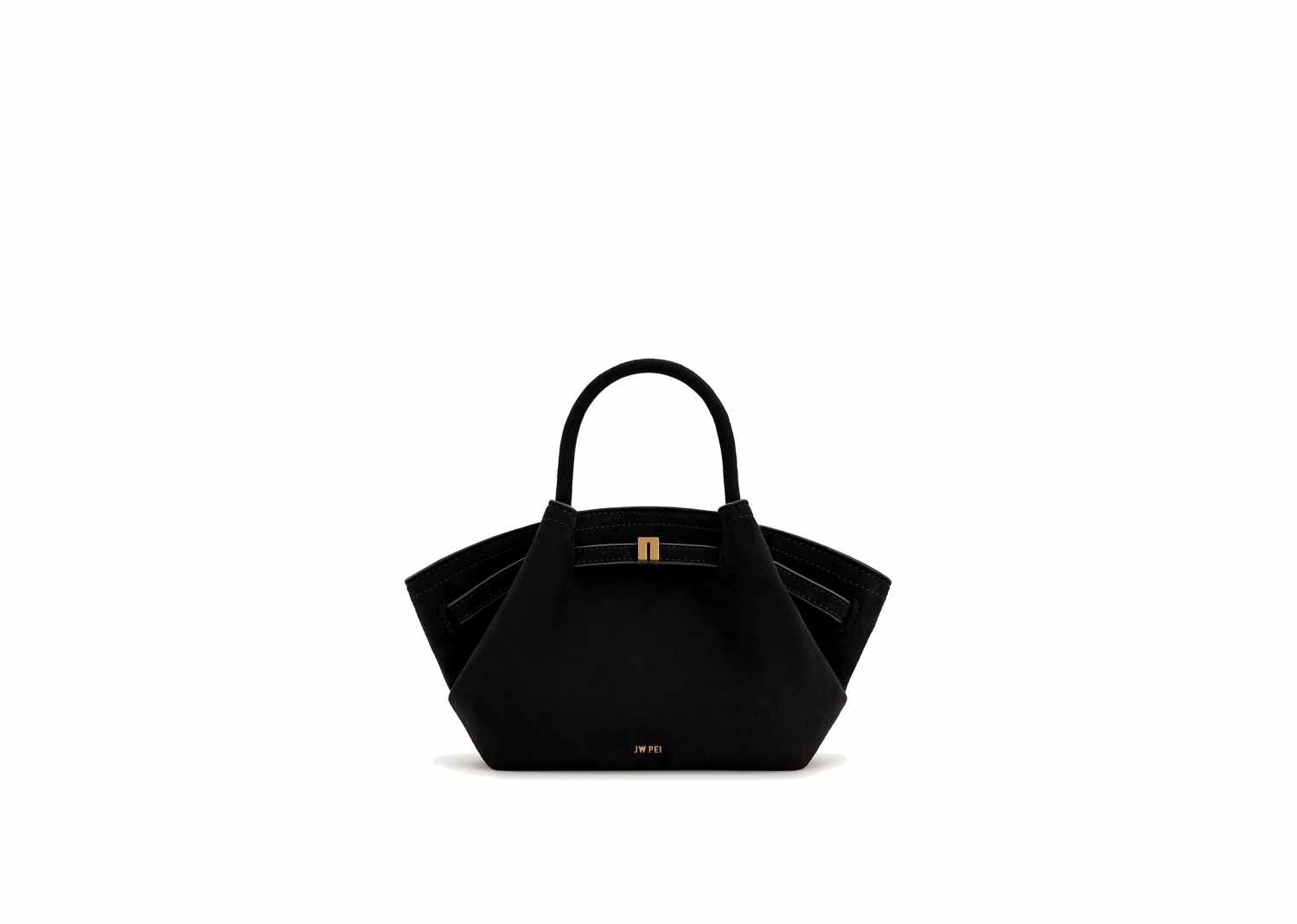 JW PEI Hana Mini Faux Suede Tote Bag Black