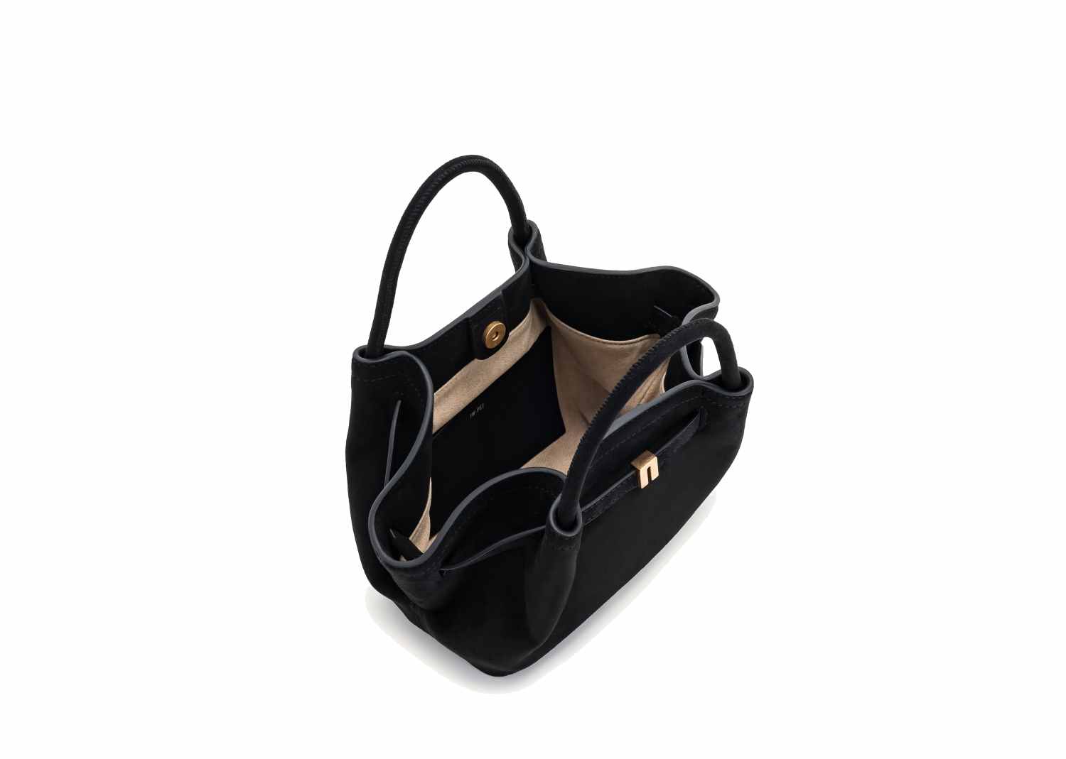JW PEI Hana Mini Faux Suede Tote Bag Black 5