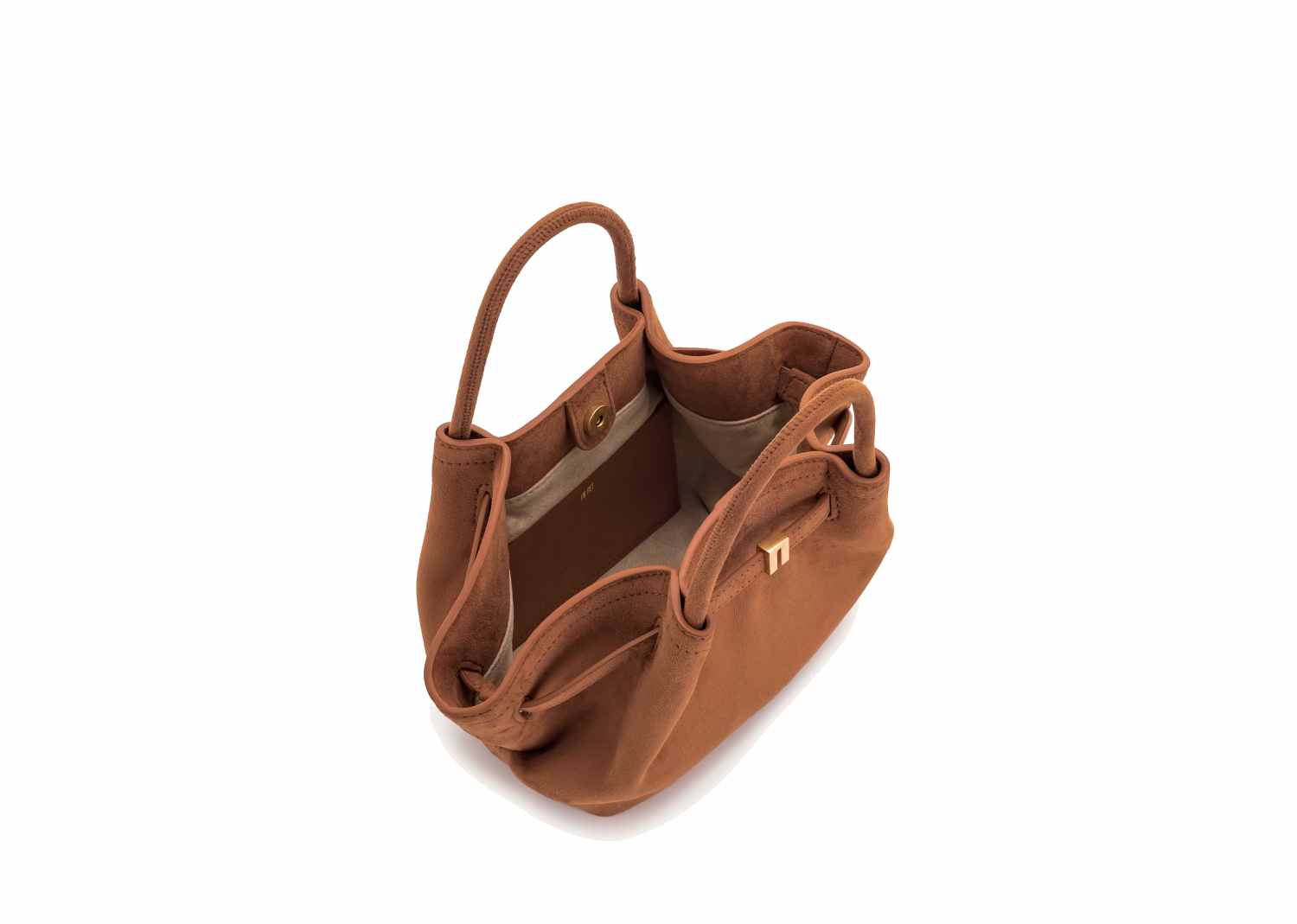 JW PEI Hana Mini Faux Suede Tote Bag Brown 5