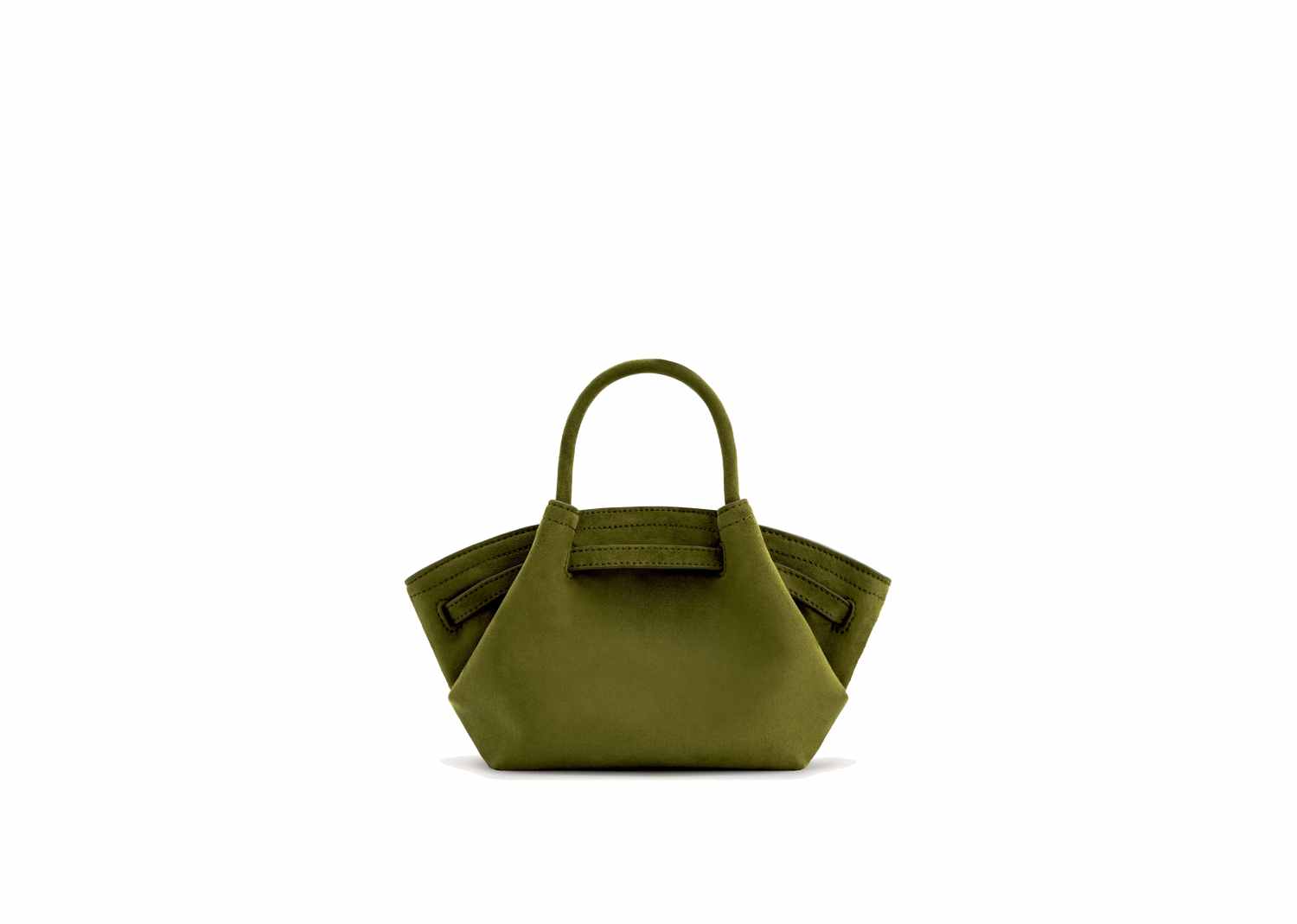 JW PEI Hana Mini Faux Suede Tote Bag Dark Olive 3