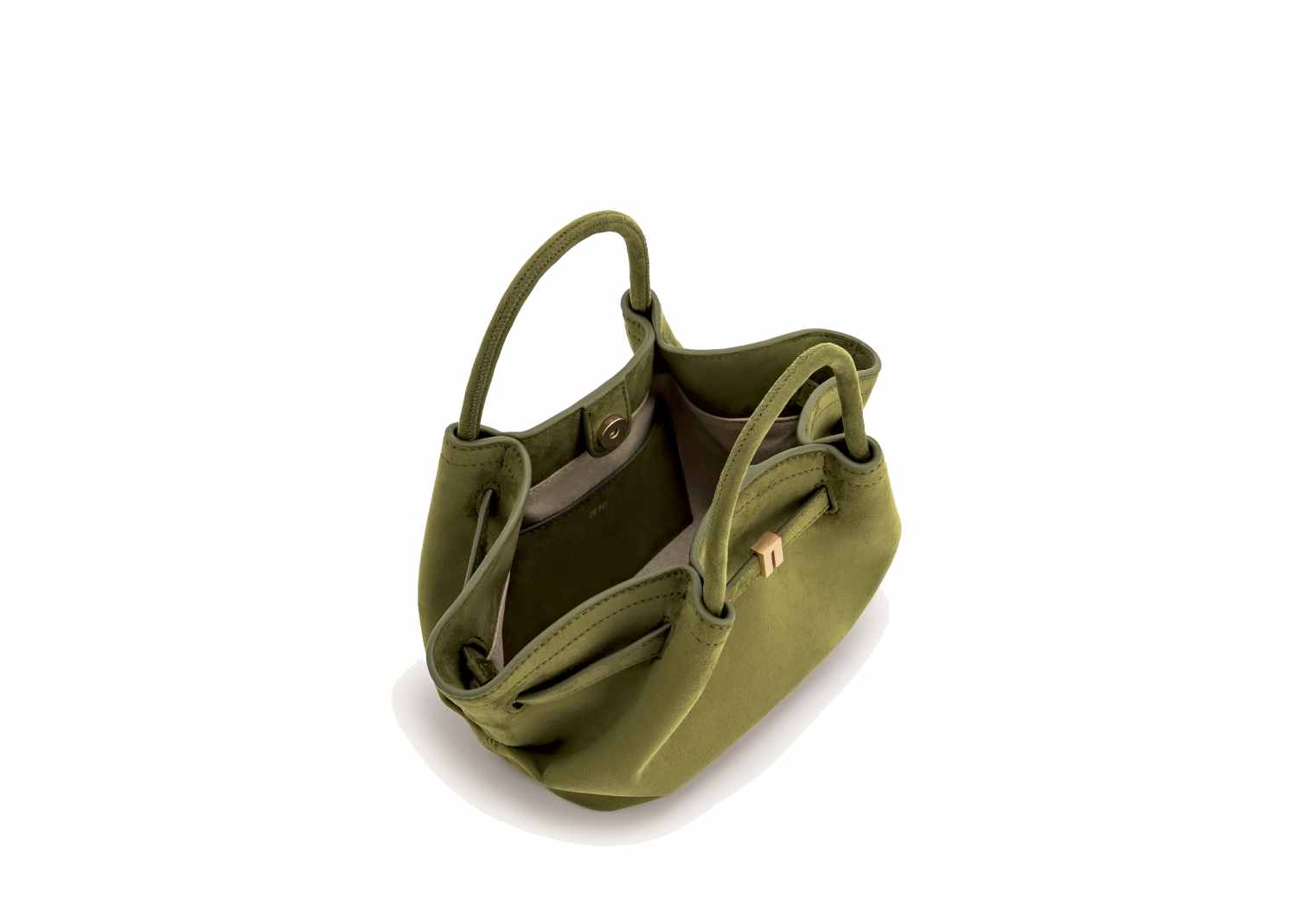 JW PEI Hana Mini Faux Suede Tote Bag Dark Olive 4