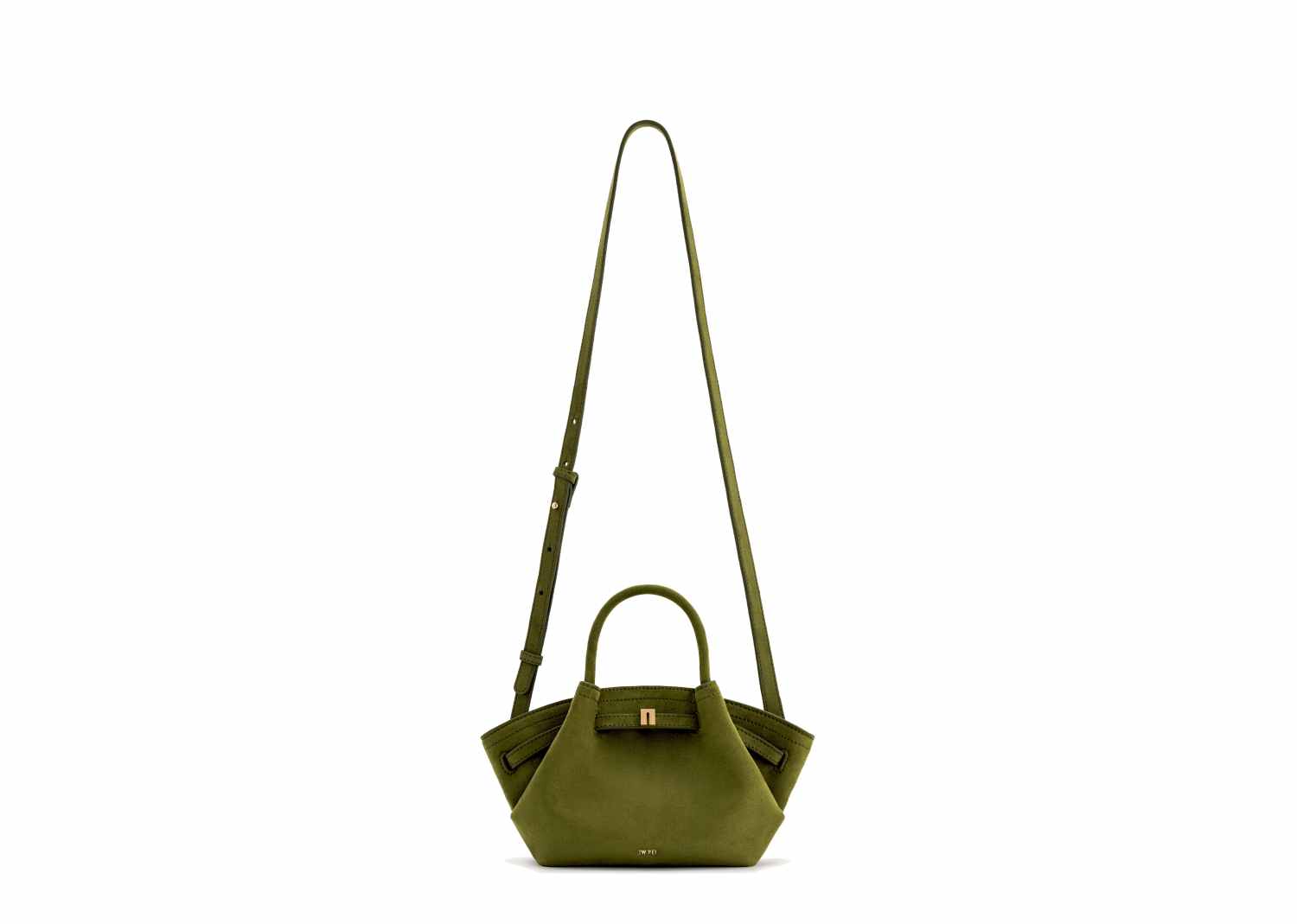 JW PEI Hana Mini Faux Suede Tote Bag Dark Olive 5