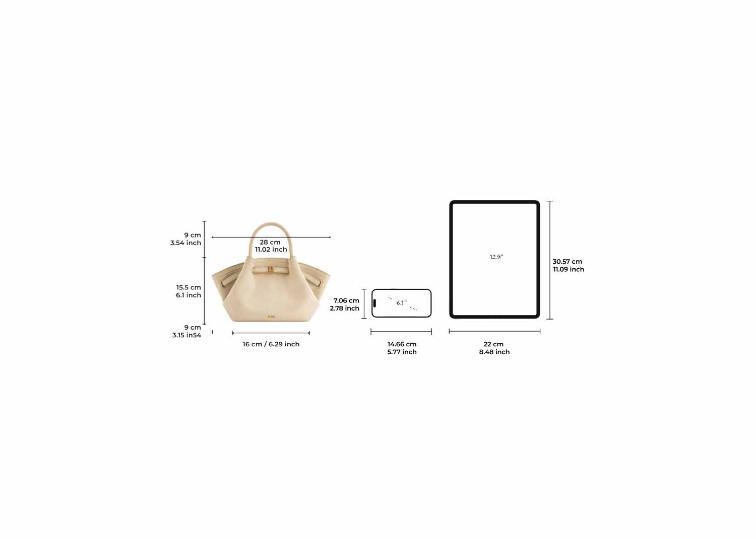 JW PEI Hana Mini Faux Suede Tote Bag Off White 7