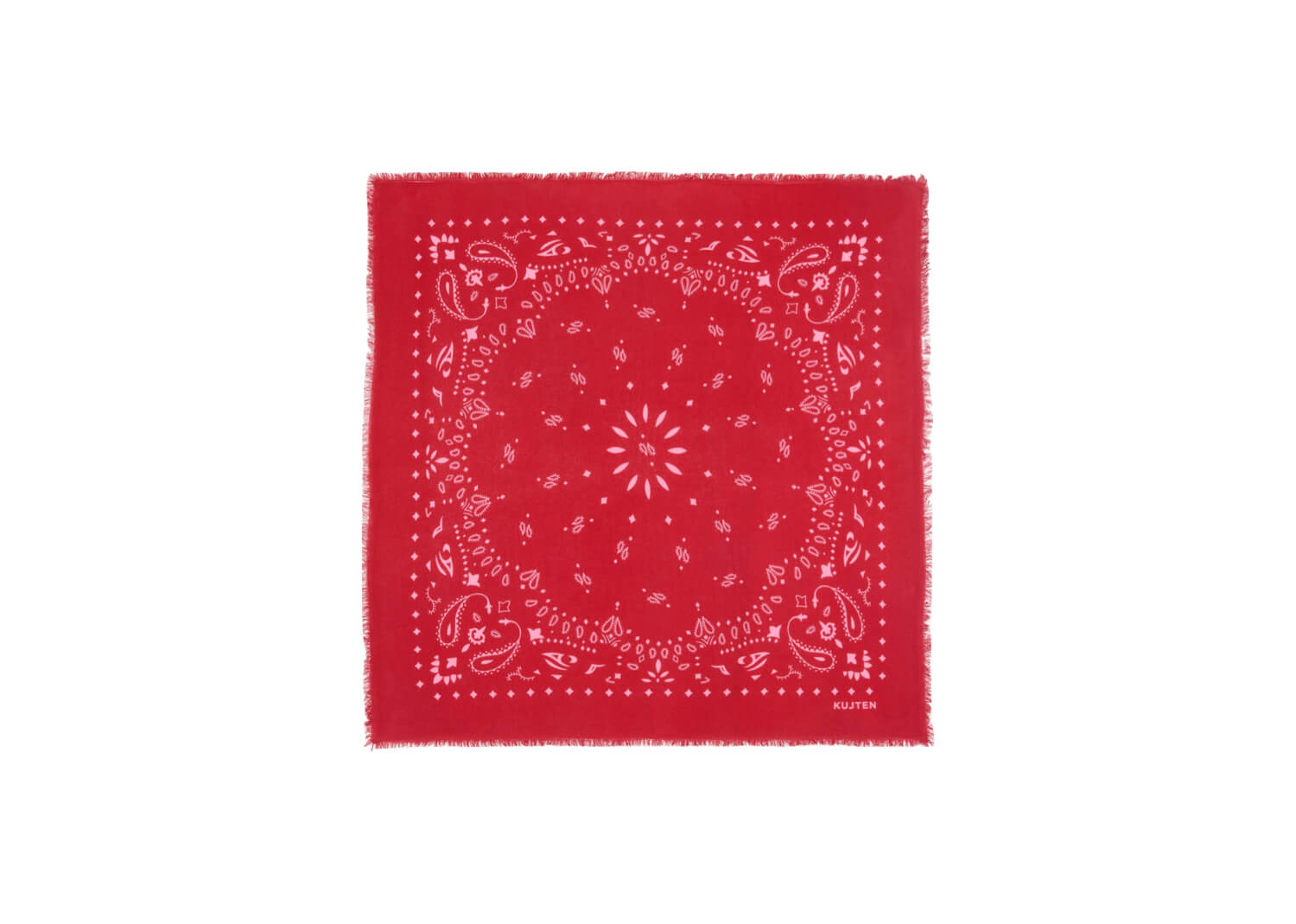 KUJTEN Large Bandana Hachiko Red Flag / Candy Pink