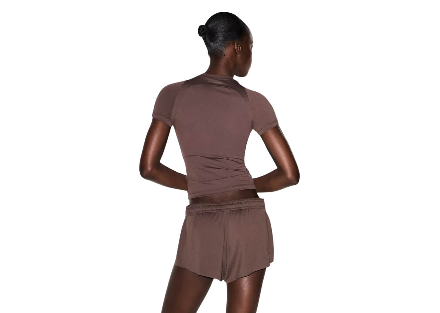 Nike x SKIMS Women’s Airy Baby Tee Dark Sepia 3