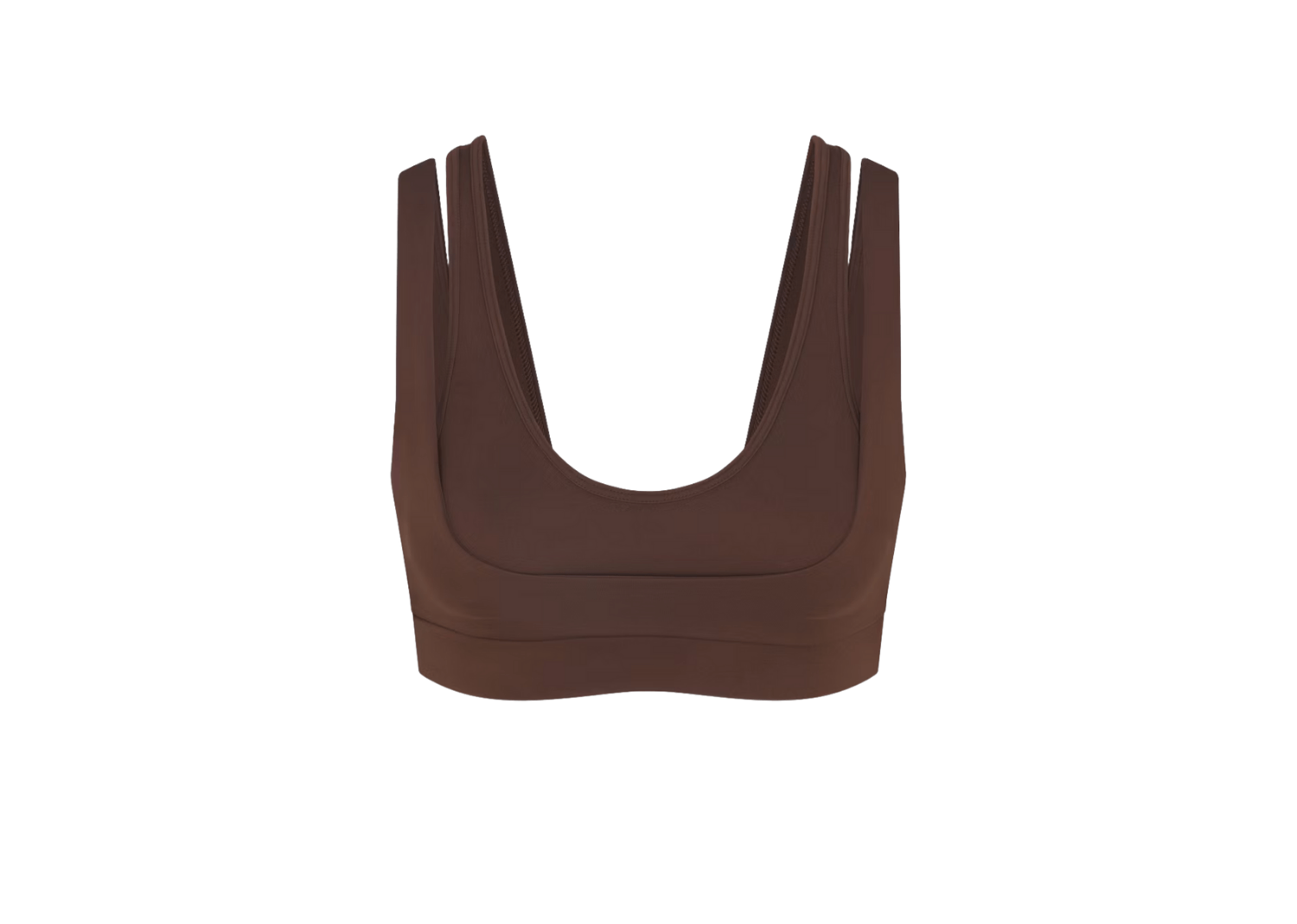 Nike x SKIMS Women’s Matte Double Strap Scoop Bra Dark Sepia