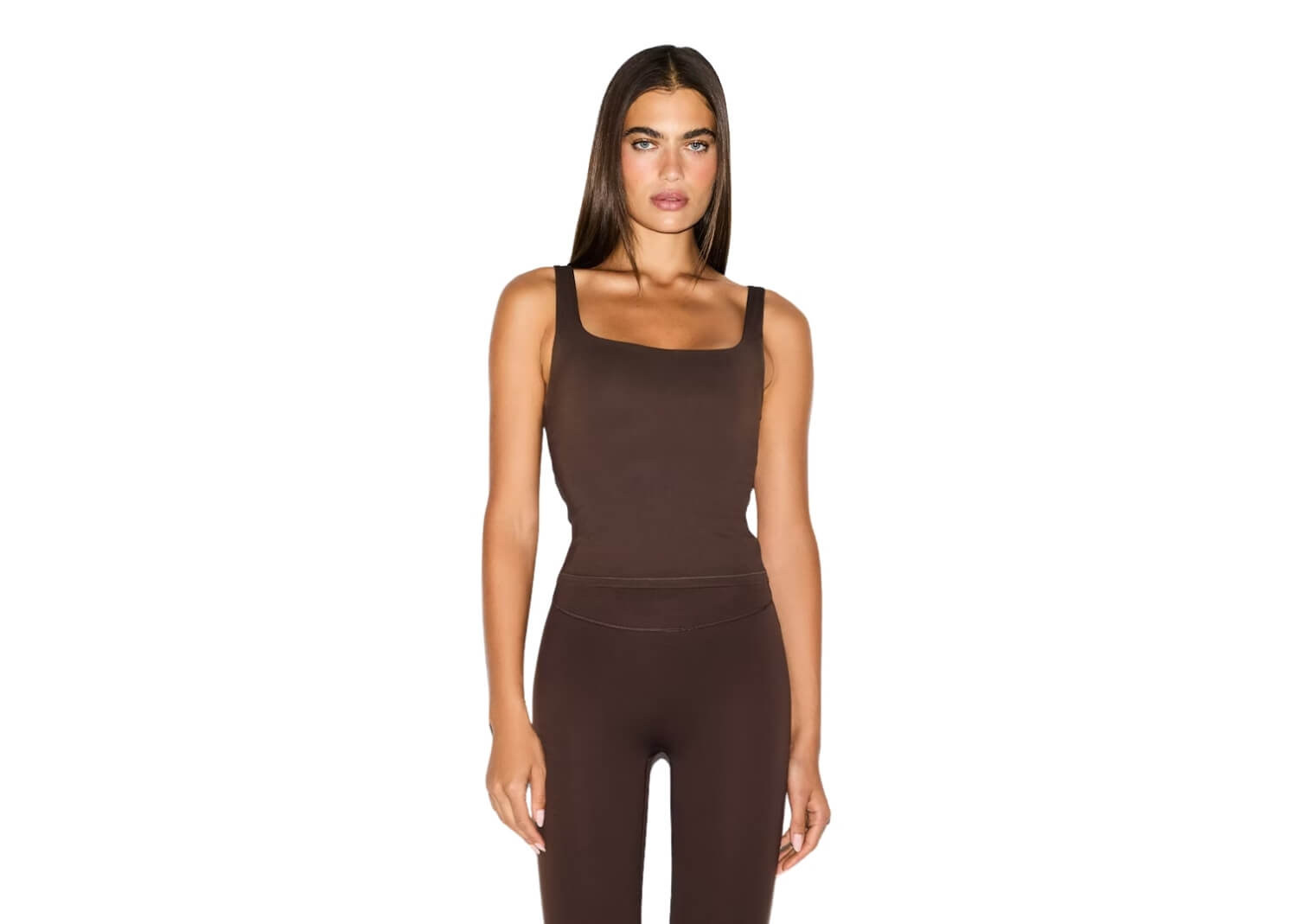 Nike x SKIMS Women’s Matte Square Neck Tank Dark Sepia 3