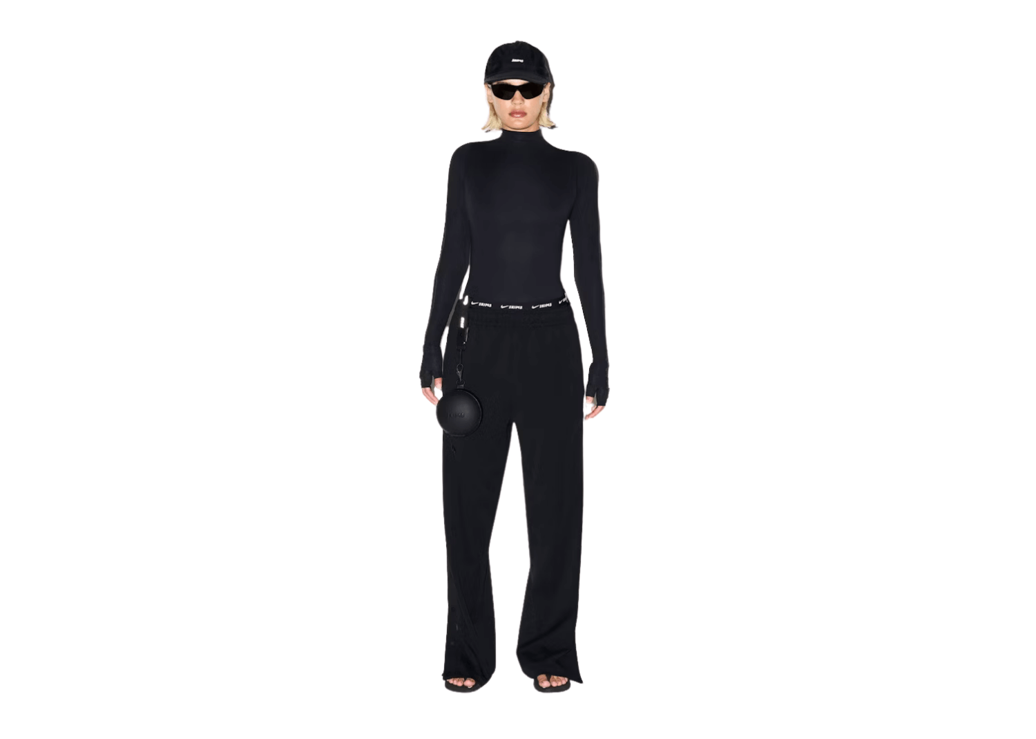 Nike x SKIMS Women’s Matte Tricot Side Snaps Pant Obsidian 2