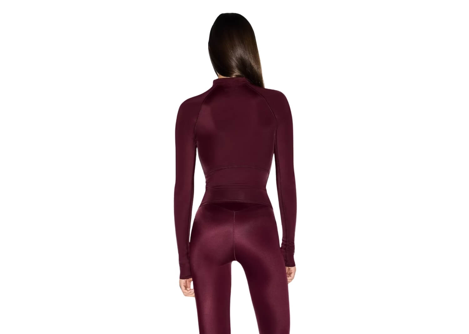 Nike x SKIMS Women’s Shine Long Sleeve Half Zip Top Currant 4