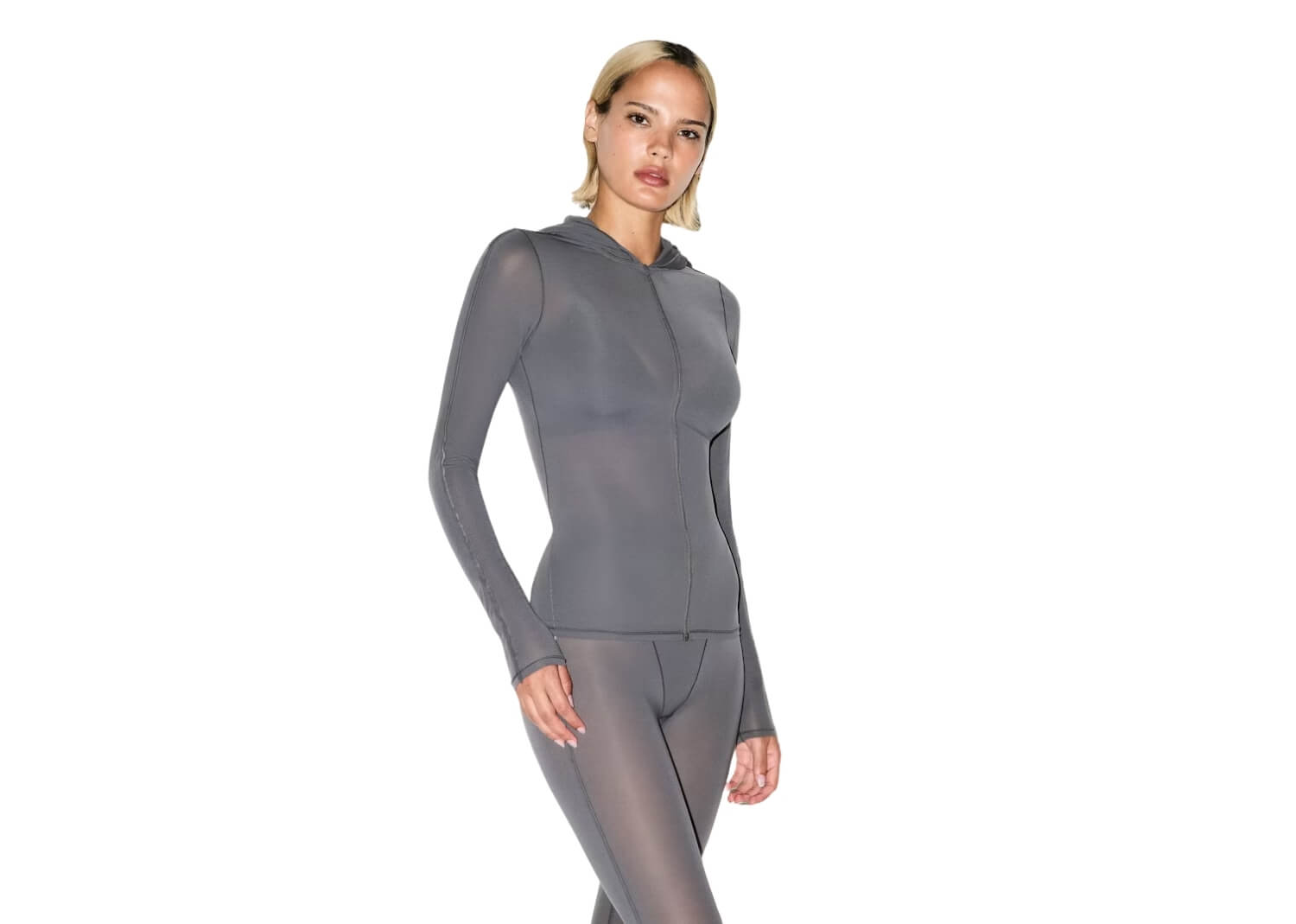 Nike x SKIMS Women’s Weightless Layers Zip Up Hoodie Lead 3