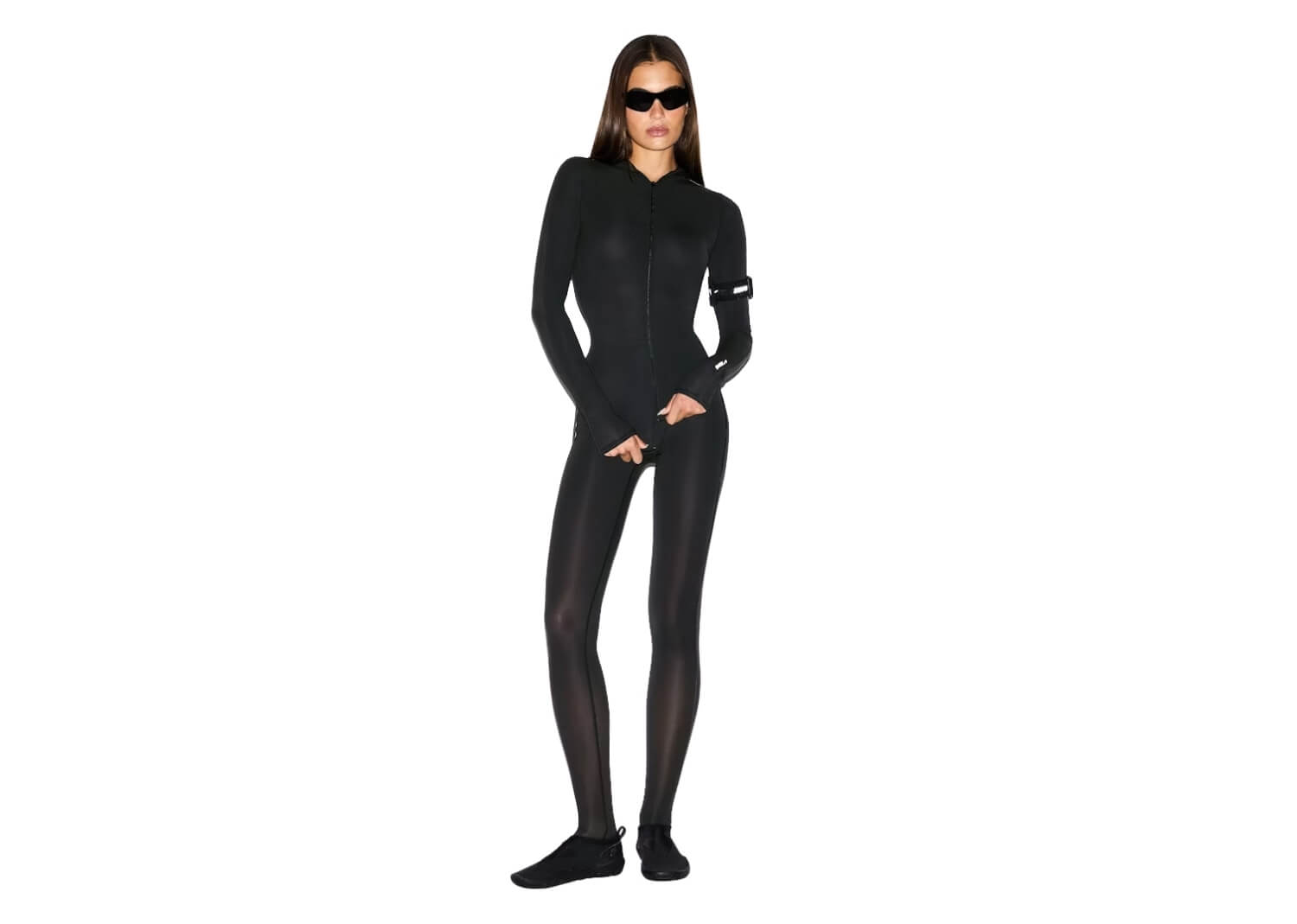 Nike x SKIMS Women’s Weightless Layers Zip Up Hoodie Obsidian 2