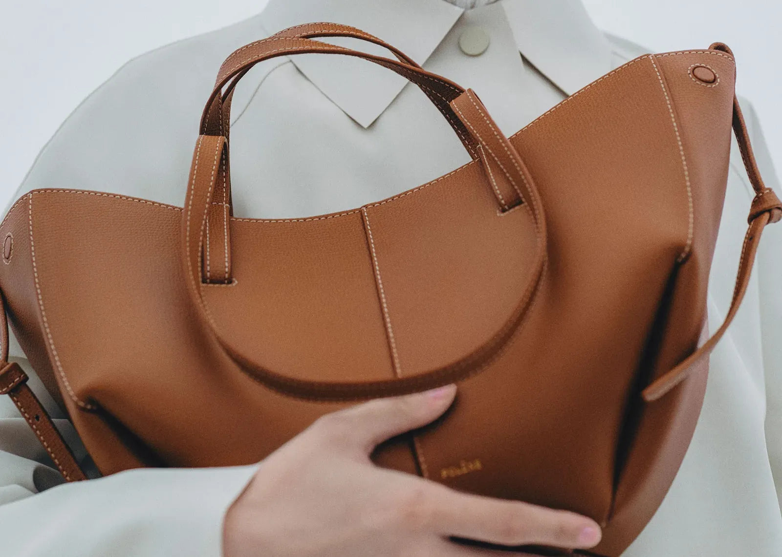 Polène Cyme Mini Edition Textured Camel 3