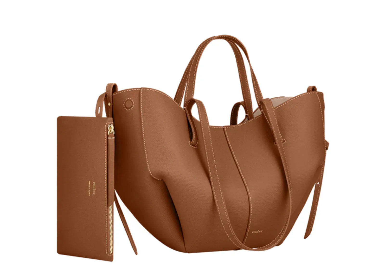 Polène Cyme Mini Edition Textured Camel 2