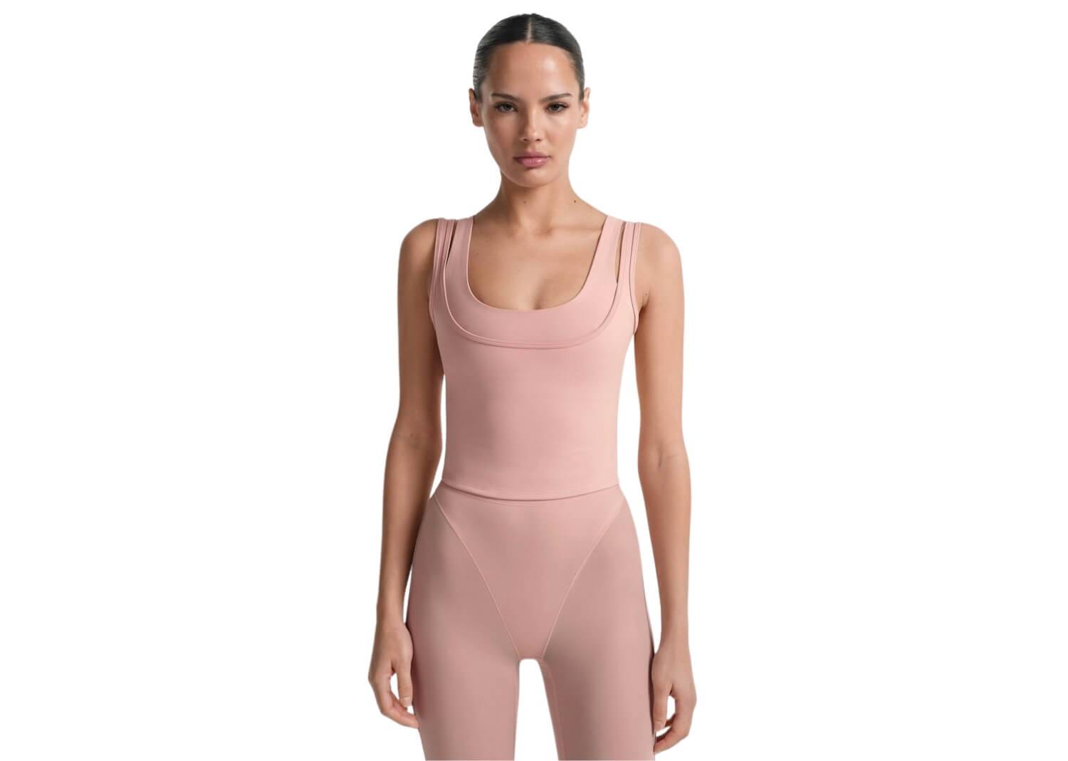 SKIMS NikeSKIMS Matte Double Strap Scoop Tank Himalayan 2