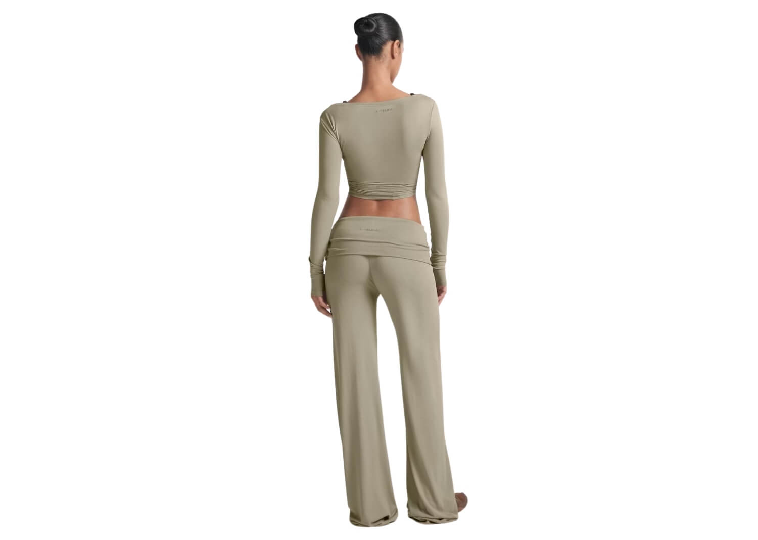 SKIMS NikeSKIMS Stretch Knit Foldover Wide Leg Pant Dune 4