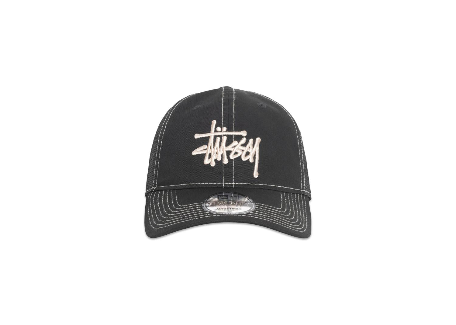 Stussy New Era 9Twenty Basic Trucker Black