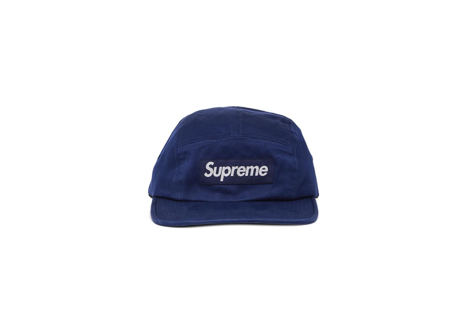 Supreme Washed Chino Twill Camp Cap (SS24) Navy