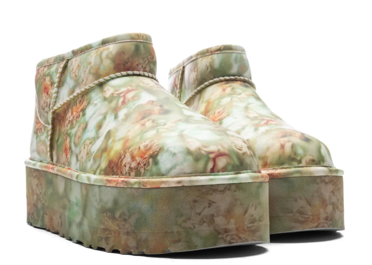 UGG Classic Ultra Mini Platform Boot Collina Strada Green Floral 2