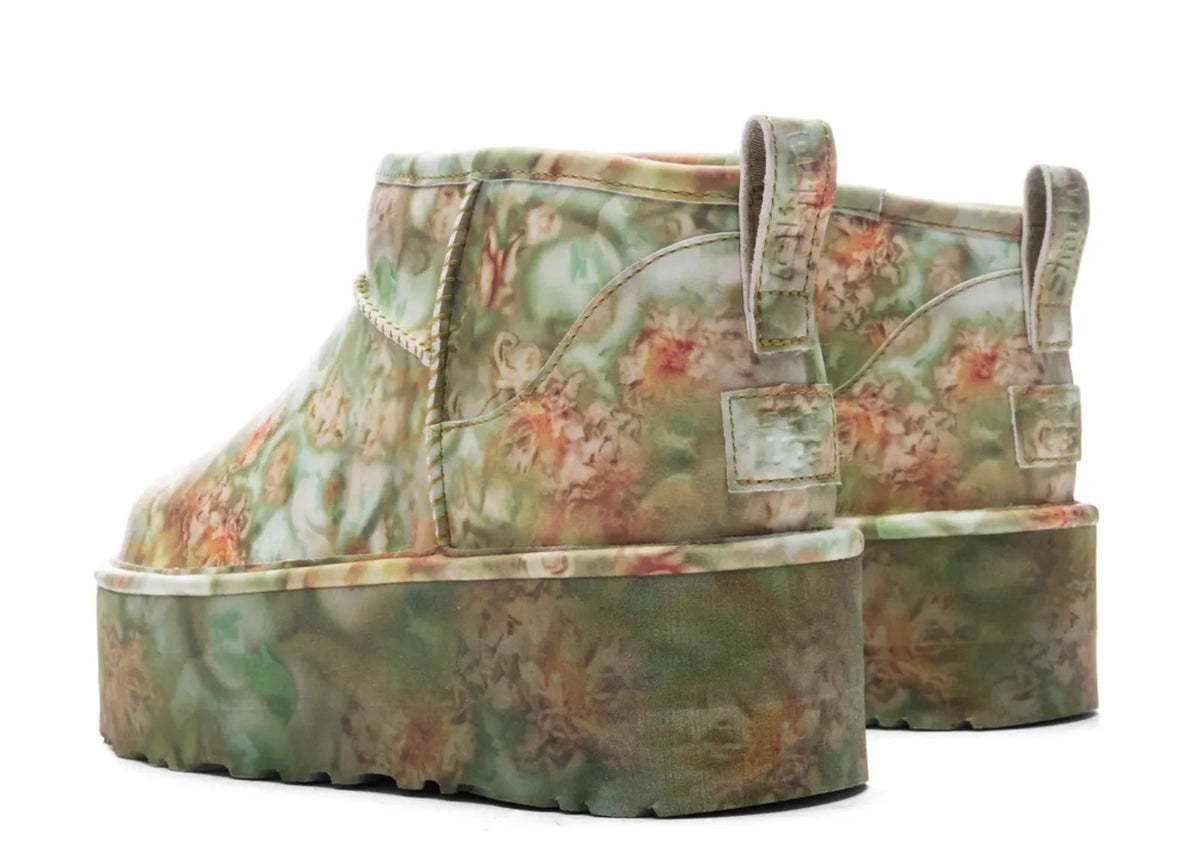 UGG Classic Ultra Mini Platform Boot Collina Strada Green Floral 3