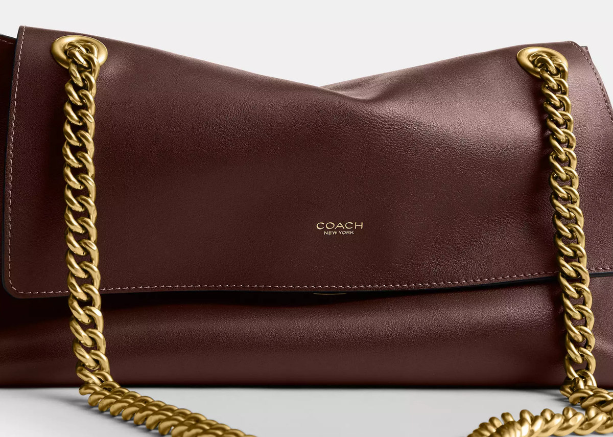 Coach Chelsea Shoulder Bag 30 With Chain Brass/Maple 4