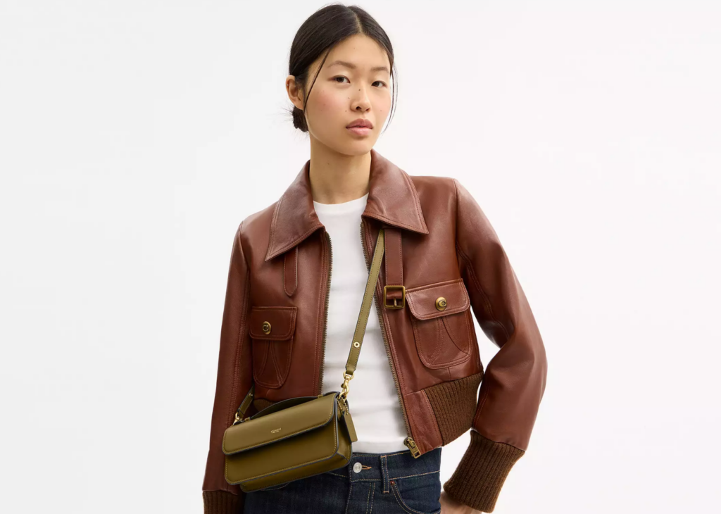Coach Elora Top Handle Crossbody Bag Brass/Muted Olive 6