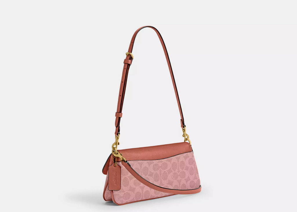 Coach Jet Shoulder Bag In Signature Canvas Brass/Khaki Saddle 5