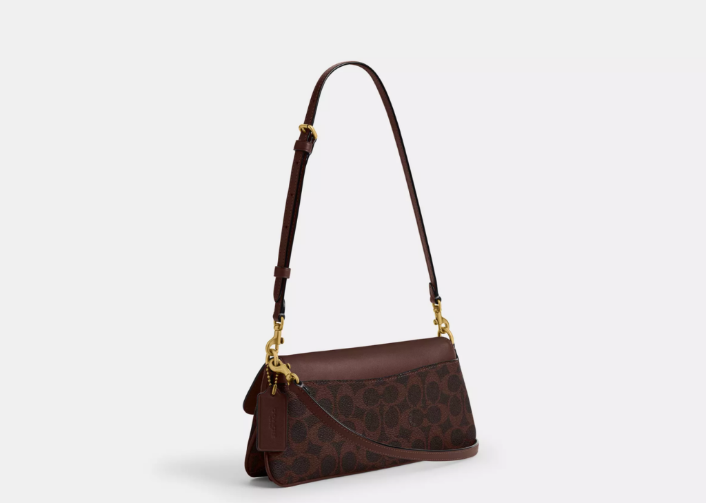 Coach Jet Shoulder Bag In Signature Canvas Brass/Maple 5